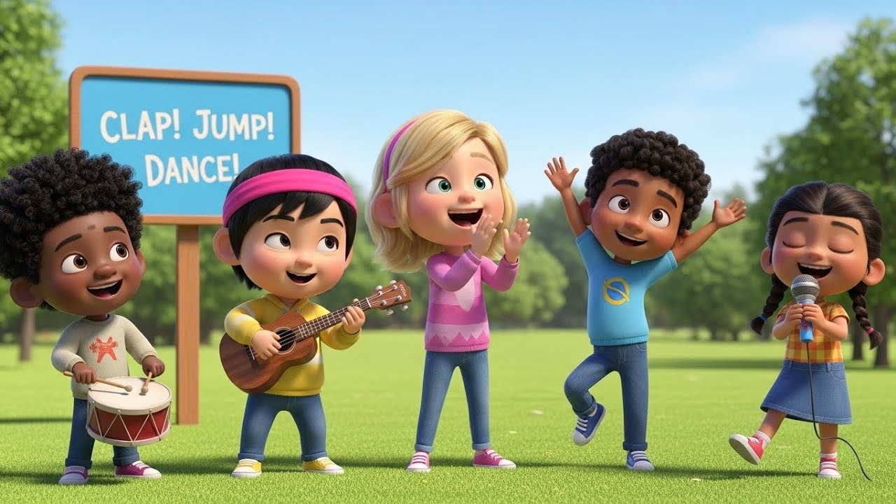 🎵 Clap, Jump & Dance! 🌍 Fun Action Song for Kids | Learn, Move & Sing Together!
