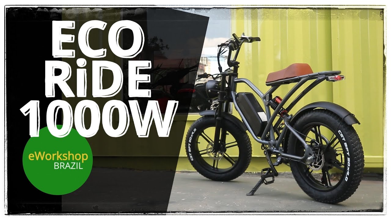 Bike Full EcoRide de 1000w Estilo Fat Bike