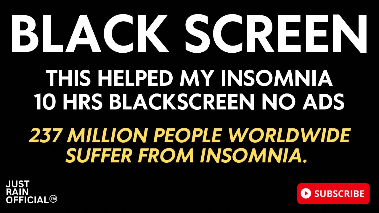 This Helped My Insomnia | 10 Hrs Blackscreen NO ADS | Guaranteed Sleep in Minutes