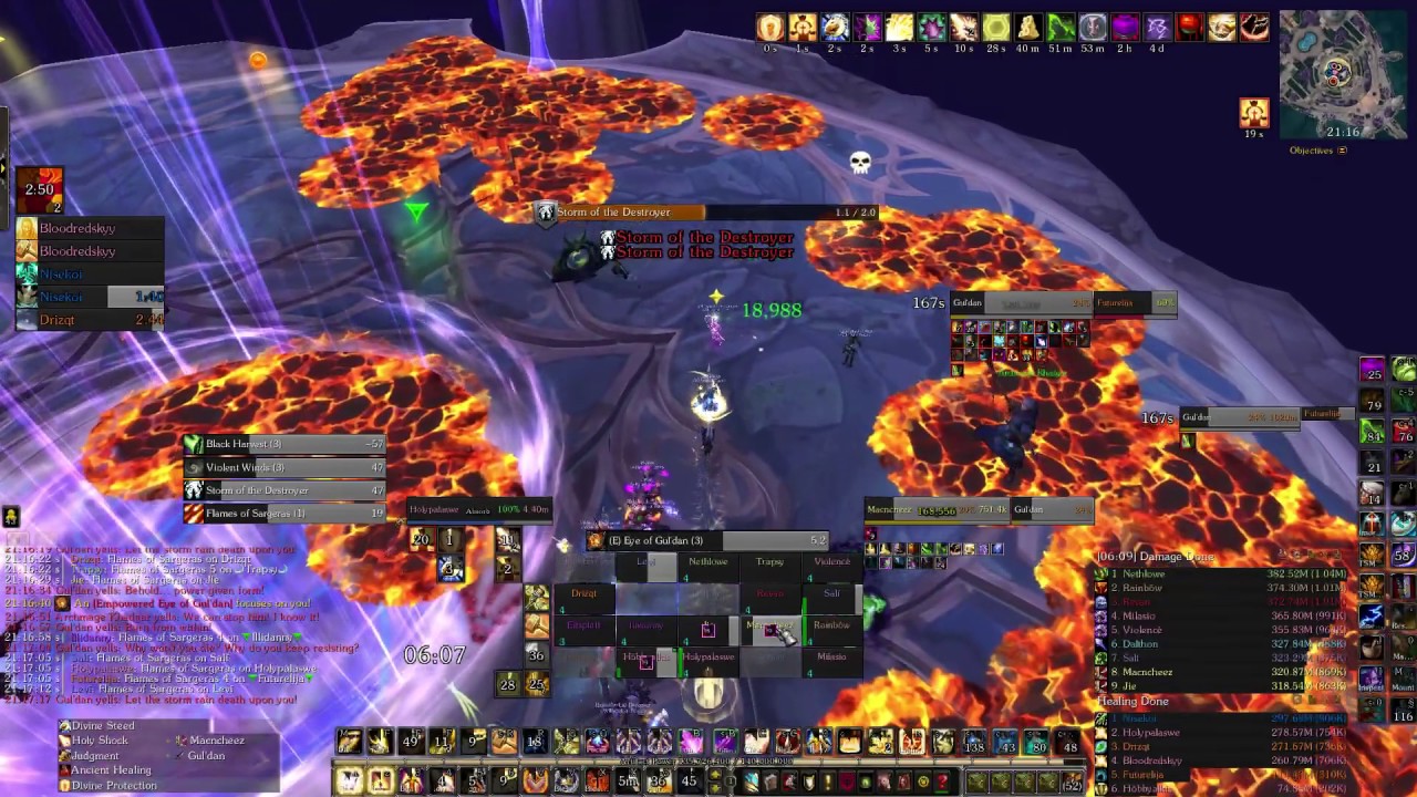 Nighthold Mythic - Gul'dan - Holy Paladin POV