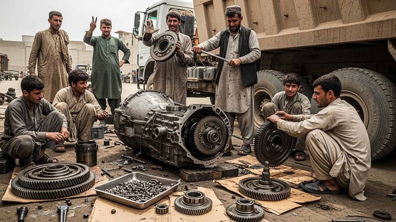 Mercedes Gearbox Restoration: The Afghan Mechanic's Struggle with Basic Tools