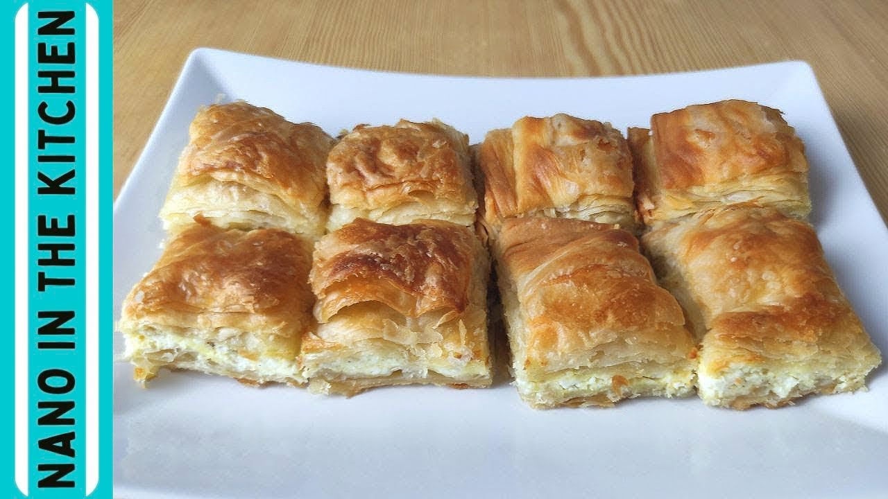 Τυρόπιτα με σπιτική σφολιάτα | Cheese pie with homemade puff pastry | Nano in the kitchen