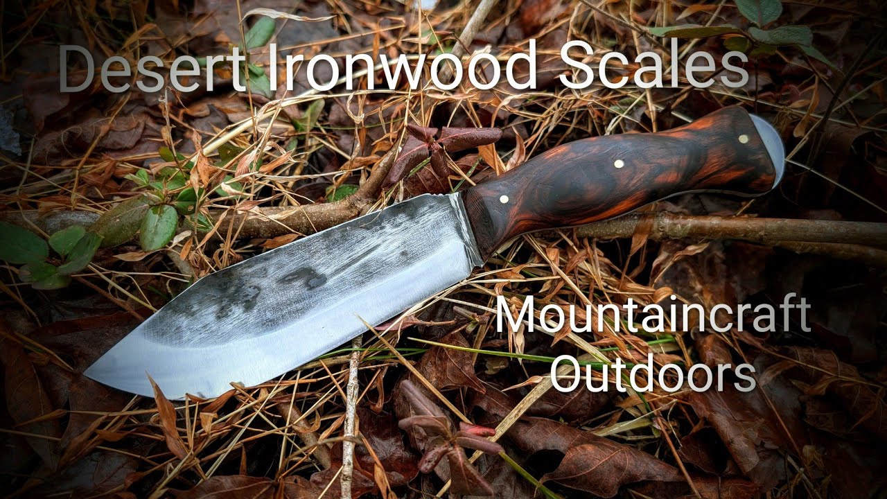 Desert Ironwood Scales on a Custom Blade 
