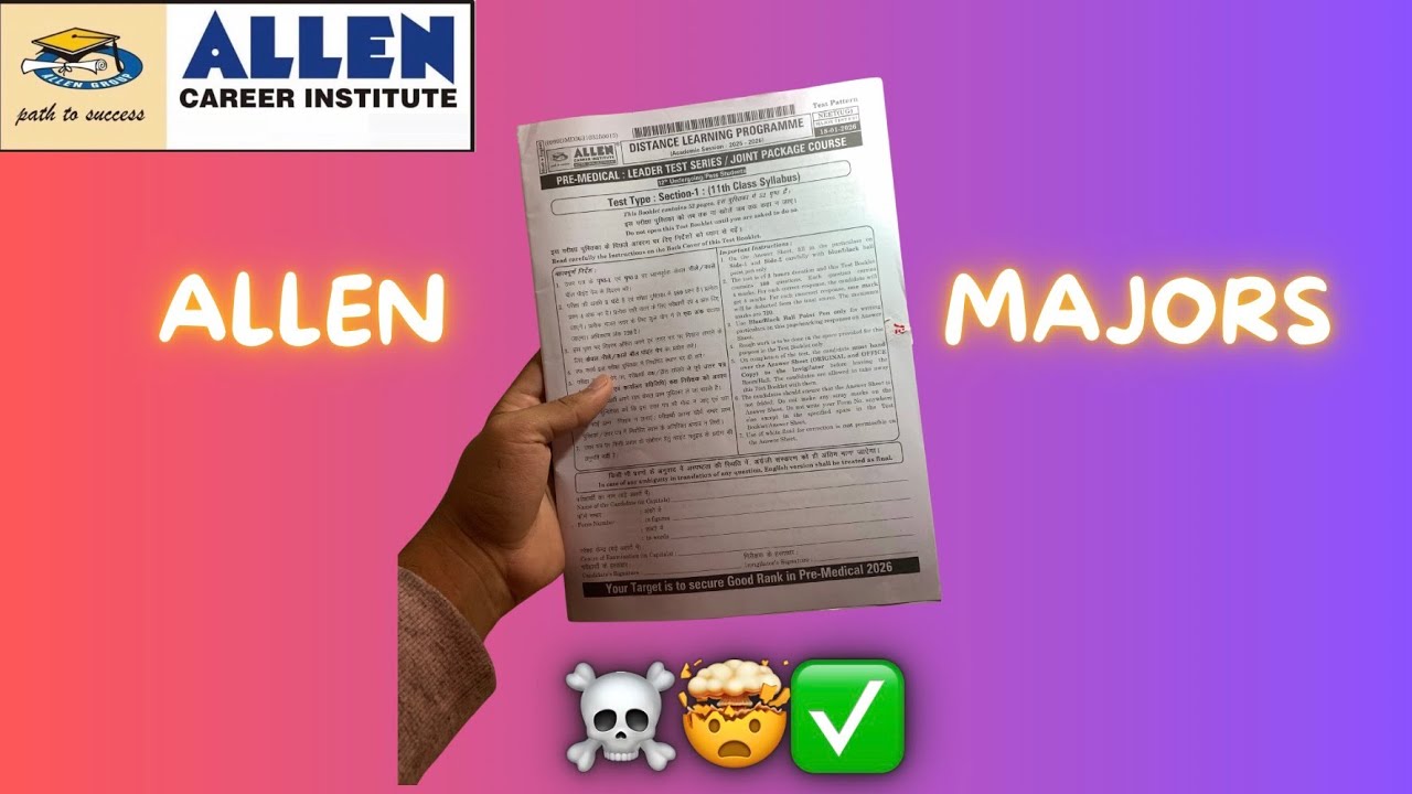 Allen majors test review ☠️☠️ | #neet2026 #neet