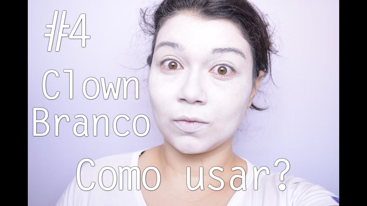 MYF #4 Como usar clown branco no rosto sem manchar ~ Pele branca PERFEITA!