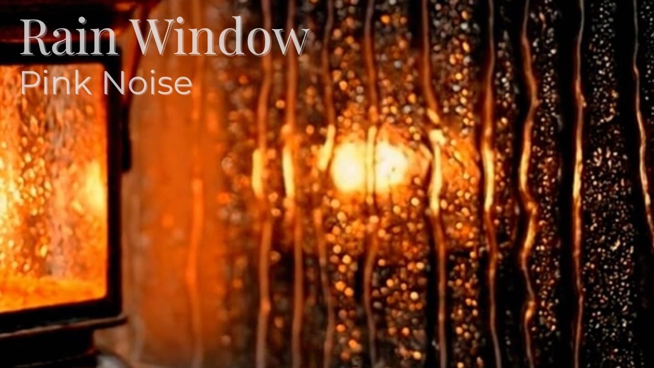 #147 Gentle Night Rain by Lantern Light on Window | Rain Sounds for Sleep | Pink Noise | 3 Hours