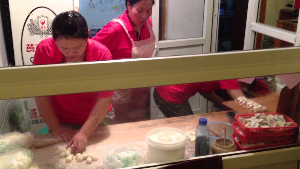 Making dumplings.