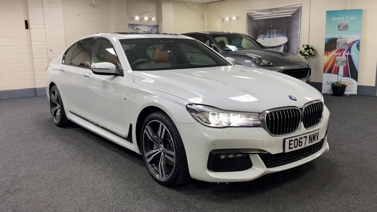 2017 67 BMW 740D X DRIVE Pearlescent White With Cognac Exclusive leather  For Sale in Cardiff