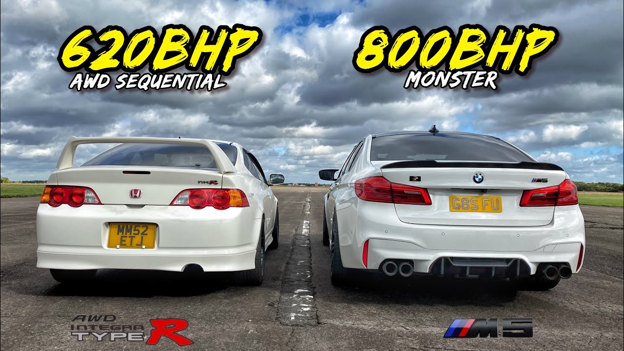 ЯПОНСКИЙ против НЕМЕЦКОГО.. 800-сильный BMW M5 против 620-сильного полноприводного INTEGRA TYPE R