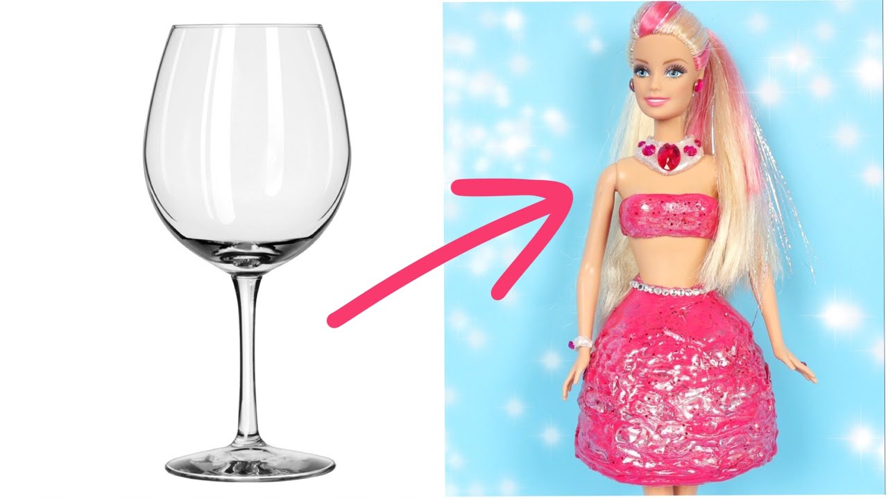 ŞAŞIRTICI BİR FİKİRLE BARBIE KIYAFET YAPIMI ~ 5 Dakikada Hallet DIY Barbie Kıyafetleri Nasıl Yapılır