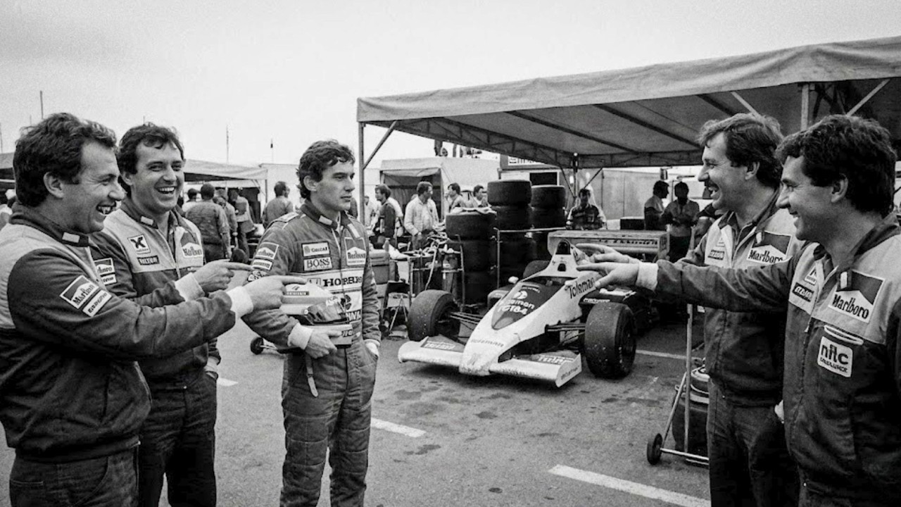 Zombaram de Senna por seu Toleman ser inferior em 1984 — Na pista molhada Senna chocou o Autódromo