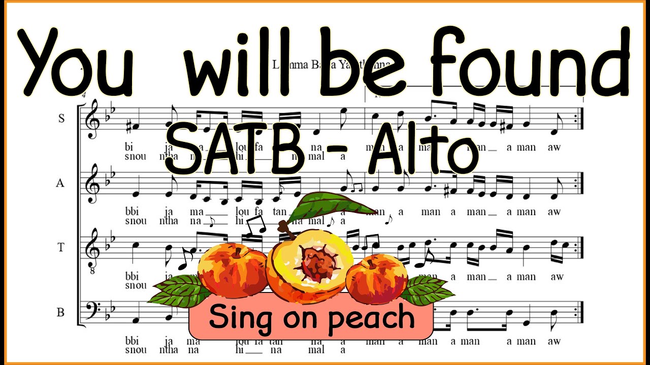 You will be found Arr. Mac Huff - Alto