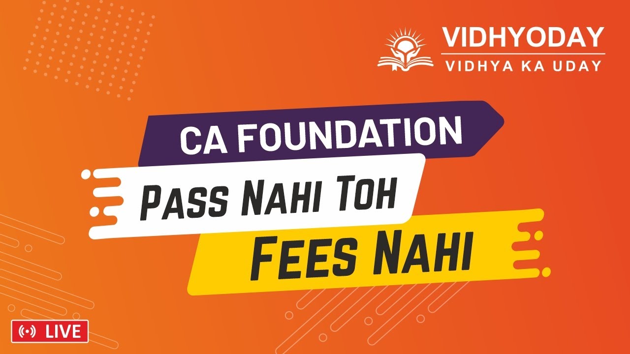 CA FOUNDATION  | NOVEMBER 2022 |  LIVE BATCH |DAY 1