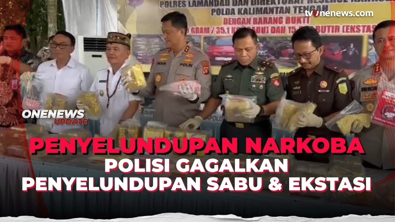 Polisi Gagalkan Penyelundupan Narkoba Jumbo: 35,1 Kg Sabu & 15 Ribu Ekstasi Disita | OneNews Update