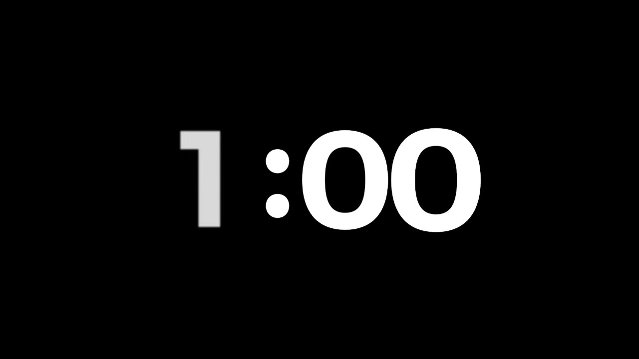 1 minute | Simple Countdown Timer for Focus, Study, Cooking & More (Beep #4)