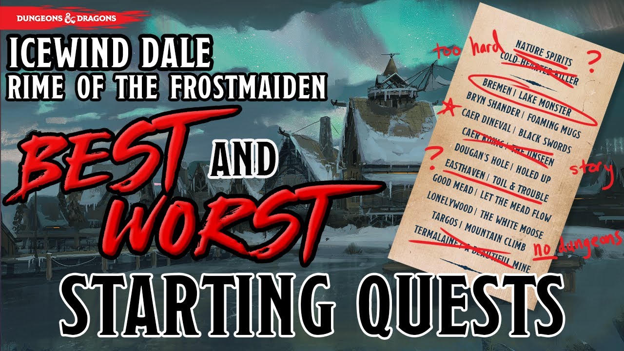 Where Should I Start!? (Icewind Dale: Rime of the Frostmaiden DM Guide)