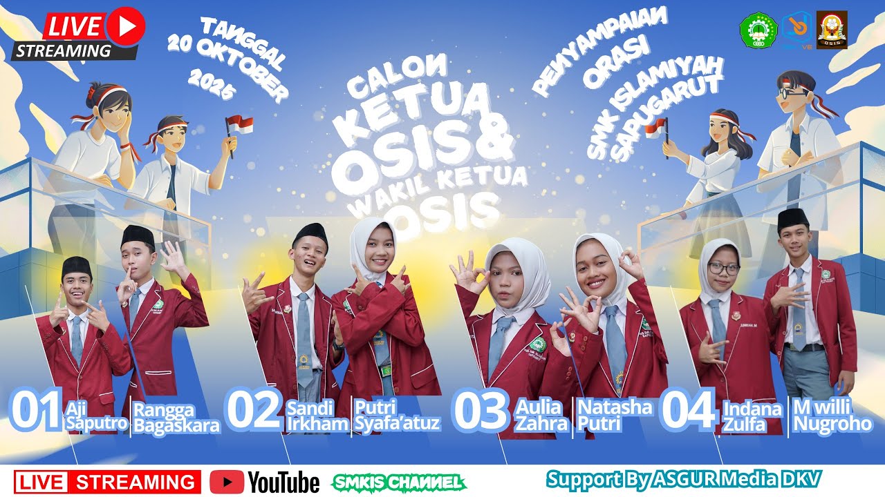 🔴Live Streaming | ORASI CALON KETUA & WAKIL KETUA OSIS | SMK ISLAMIYAH SAPUGARUT
