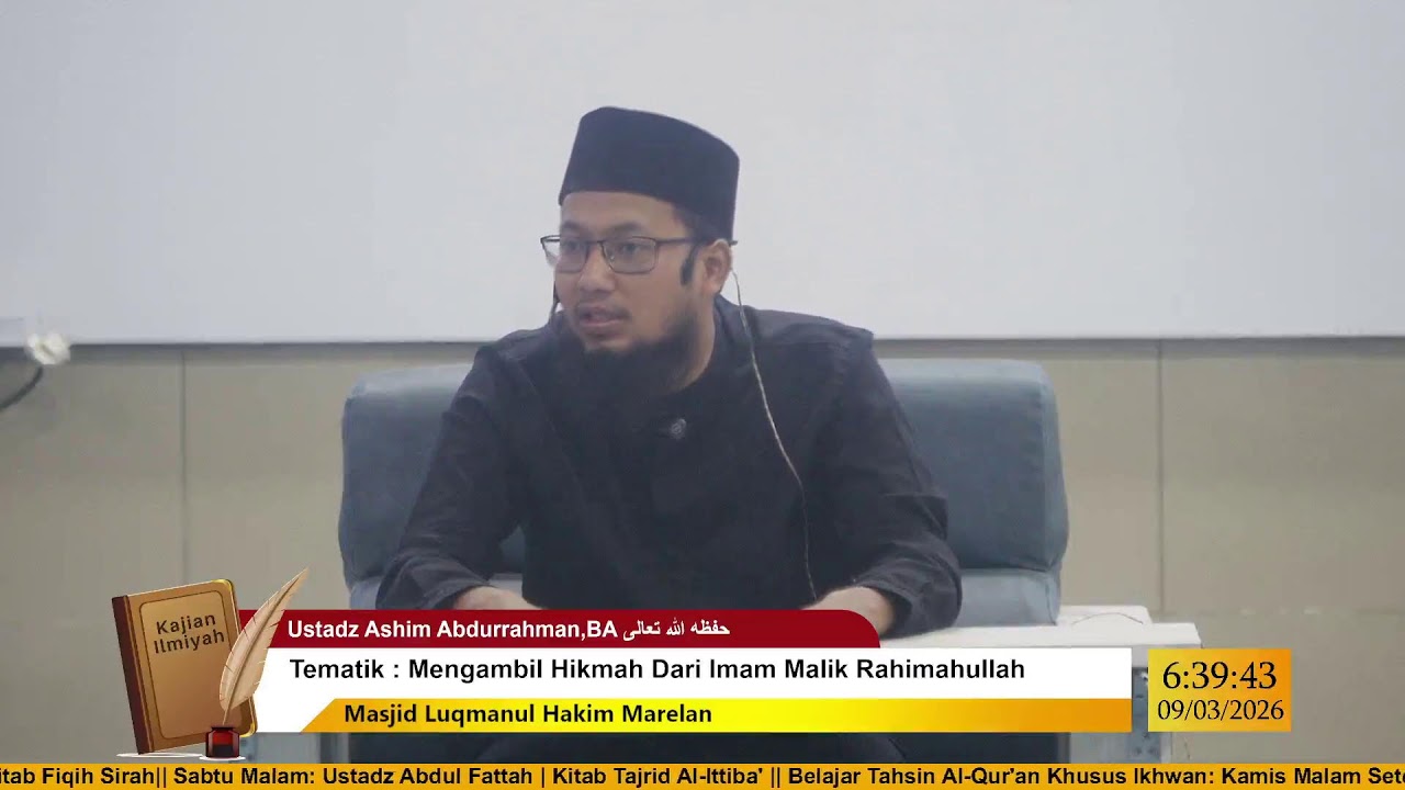 [LIVE] Ustadz Ashim Abdurrahman, BA - Anak-Anak Rasulullah ﷺ - Kajian Sirah