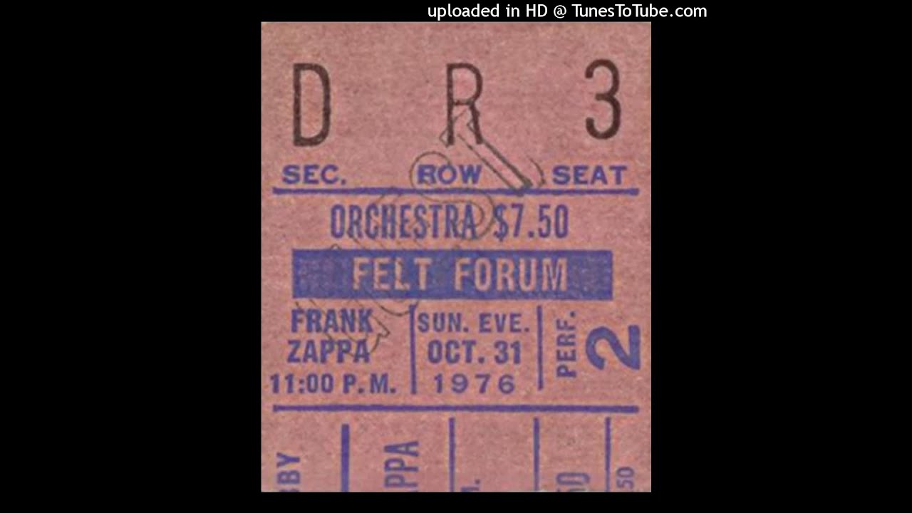 Frank Zappa - Black Napkins, NYC Felt Forum, October 31st, 1976 (late show)