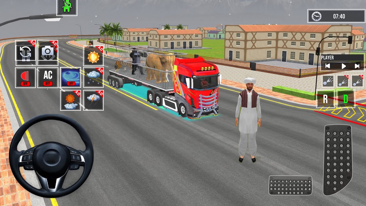 Offroad Euro Truck 2026 - Complete Work In Zoo and Food Bring 