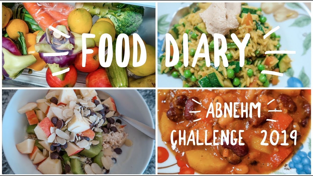 FOOD DIARY. ABNEHMEN OHNE HUNGERN. gesund & einfach. Abnehm Challenge 2019.