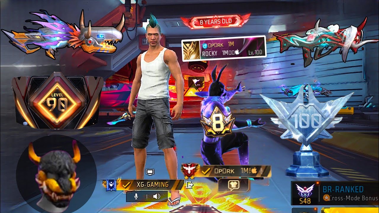 Worldchat 100 Level Player 😱 With Cute Girl के साथ Collection Versus Gone Wrong 😈 Garena Free Fire 🔥