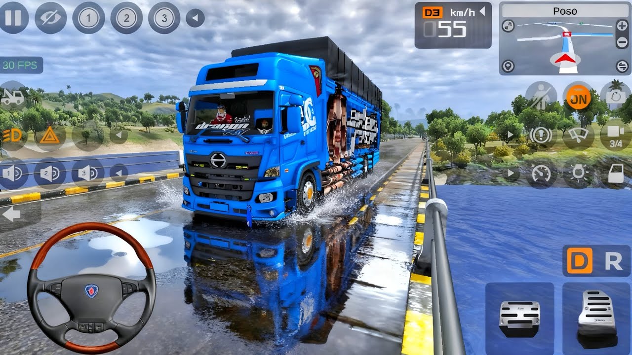 Game Truk Hino Muatan Ikan Segar Kirim Ke Pabrik Pengolahan l Mod Bus Simulator Indonesia