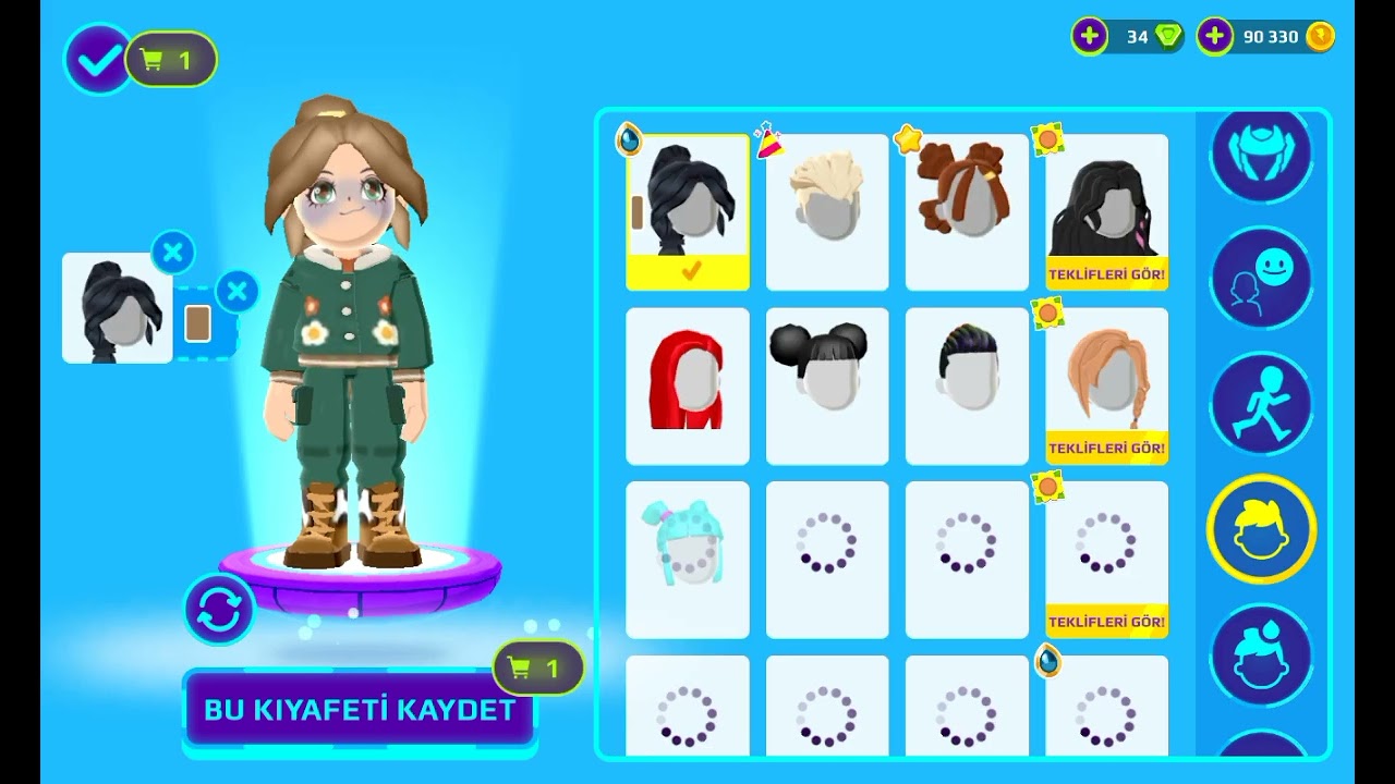 PKXD'de kendi avatarımı oluşturdum. 