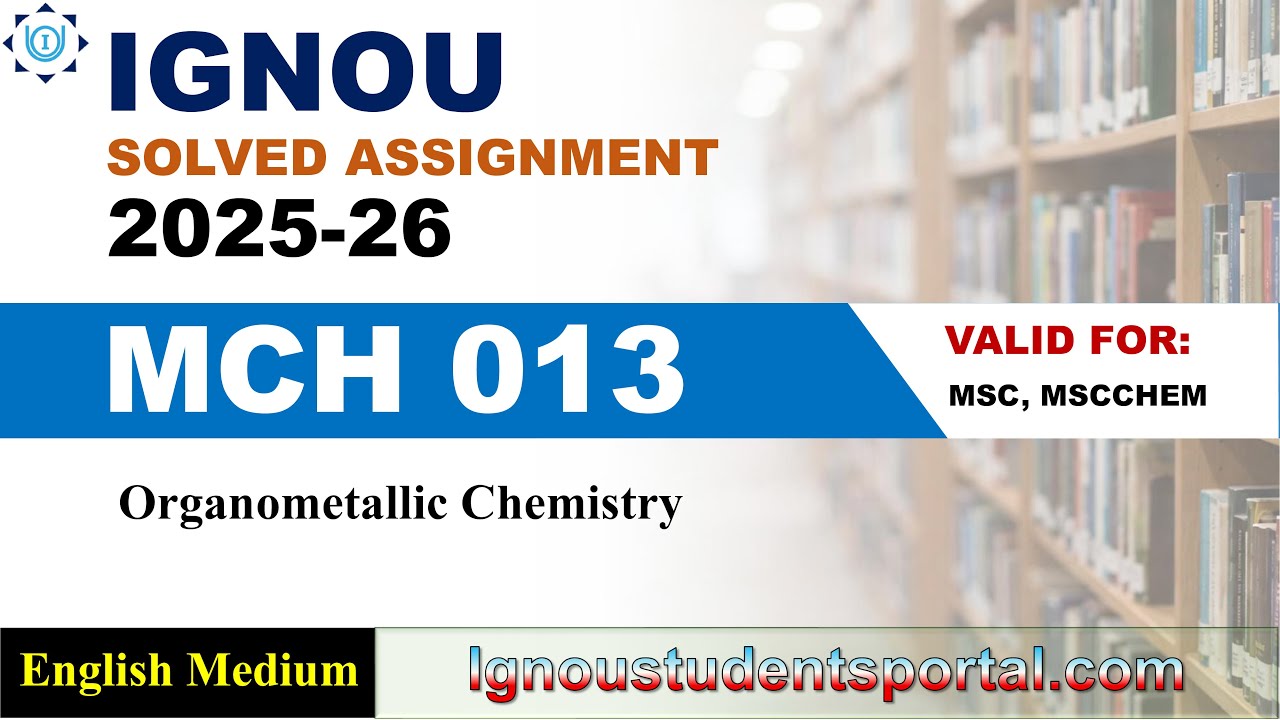 IGNOU MCH 13 Solved Assignment 2025-2026 | English Medium | Download PDF | IGNOU Students Portal