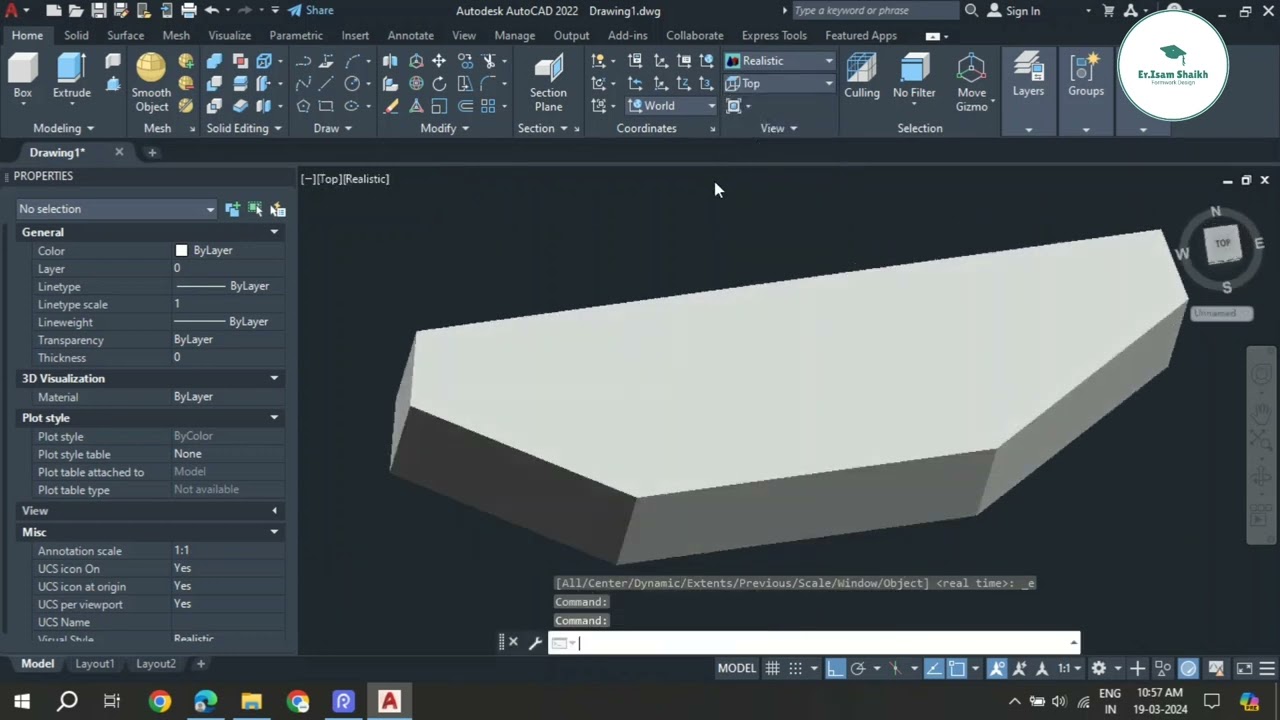 Concrete shape of Pier and Pier-Cap in AutoCAD #pier #piercap #bridge