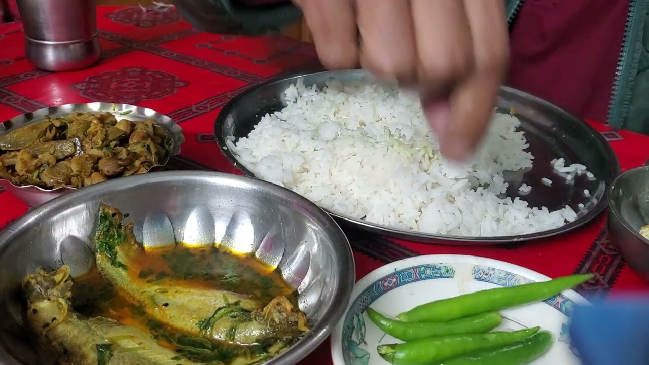  মাছ ভাজা -শুটকি -পাবদা মাছের ঝোল 