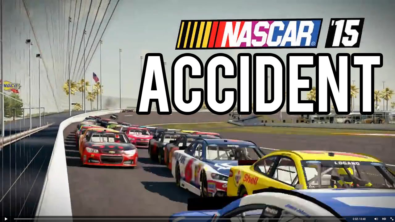 NASCAR 15 ACCIDENT (Huge Crash) Gameplay PC Maxed Out 1080p60fps