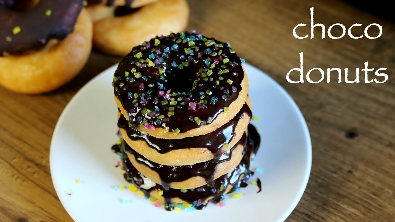 donut recipe | chocolate donut recipe | eggless chocolate doughnut