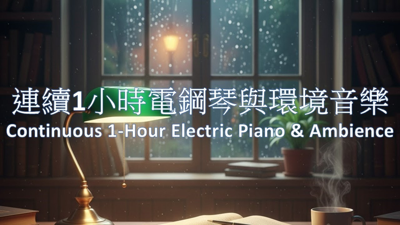 魔浪音樂系列 - [專輯：深夜書房的雨聲] - 連續1小時電鋼琴與環境音 (製作：戴維楚) MoLang Music  -  1-Hour Electric Piano & Ambience