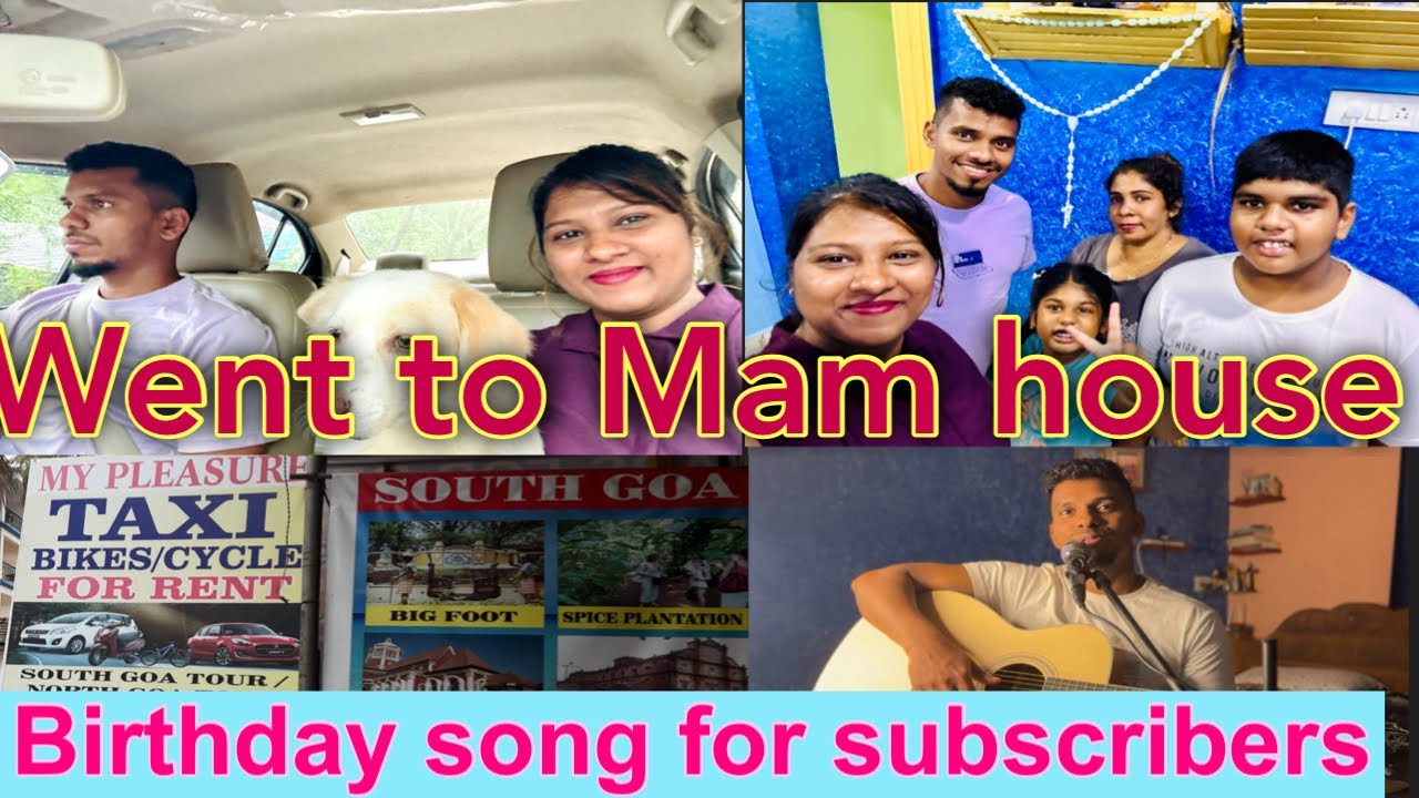 Went to Mam place,Sunday vlog, birthday song for our subscribers