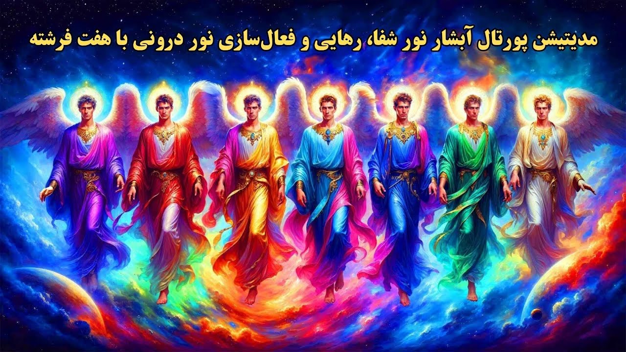 مدیتیشن پورتال آبشار نور شفا، رهایی و فعال‌سازی نور درونی با هفت فرشته