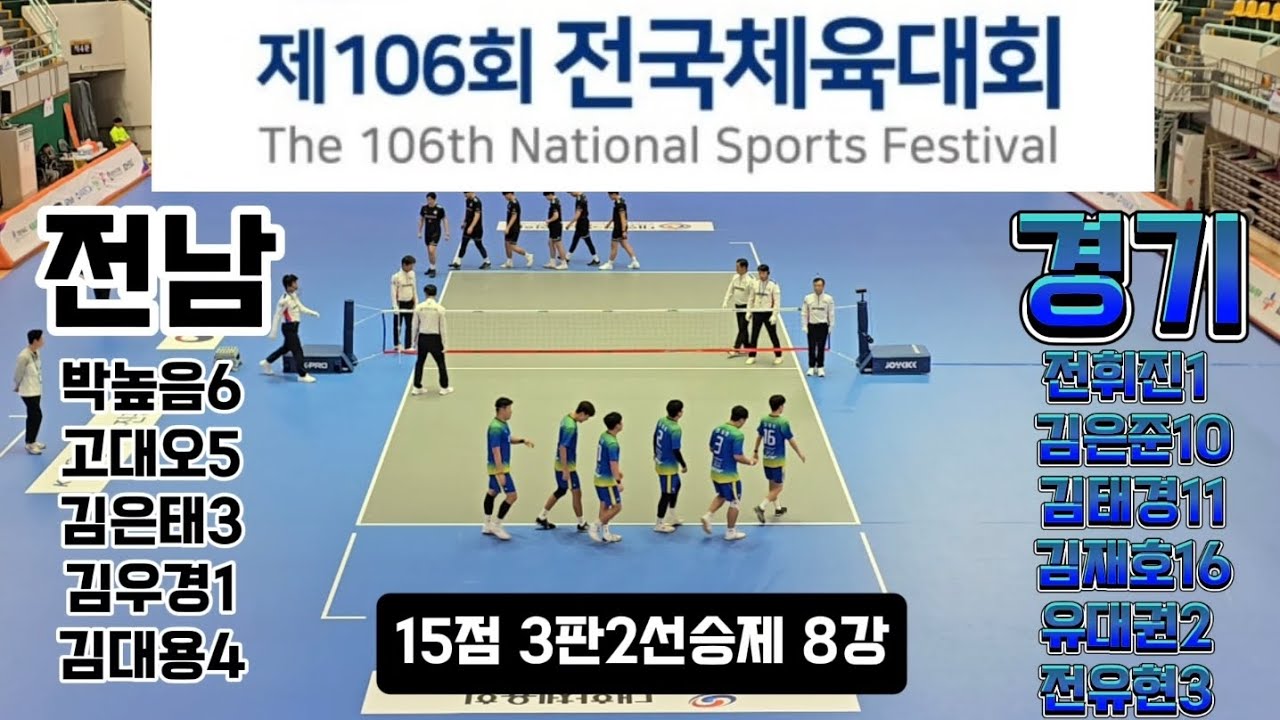 떠오르는신예 군대복귀 전남vs경기 8강 역전승 #전국체육대회 #106회부산전국체전족구 #족구체전부 #대한민국족구 #스포츠 #JOKGU #족구를세계로 #족구를정식종목으로