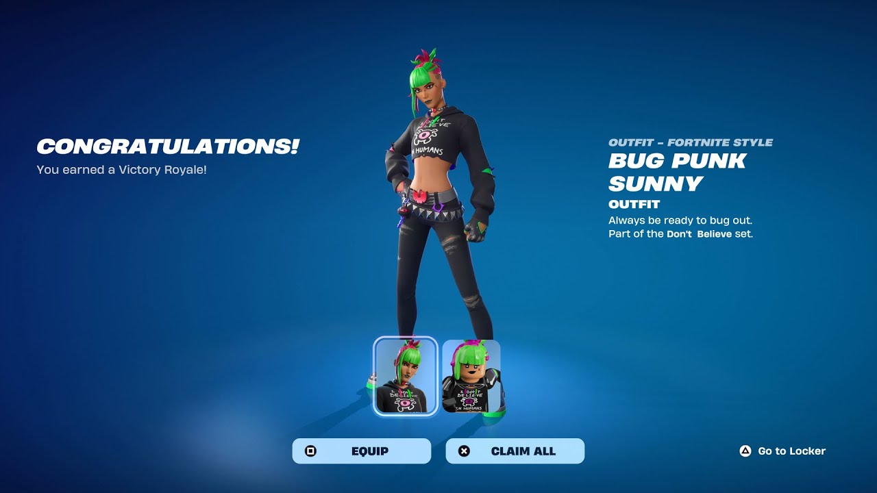 If You Didn't Get Bug Punk Sunny Skin? Here Another Way to Get the Skin for Free in Fortnite!