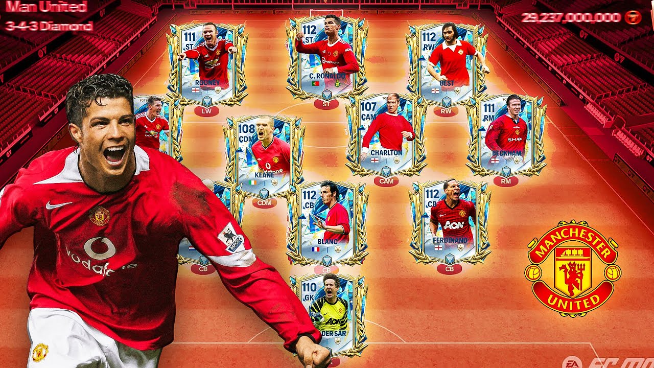Man United - Greatest Of All Time Squad! Manchester United Icons Squad FC Mobile 25