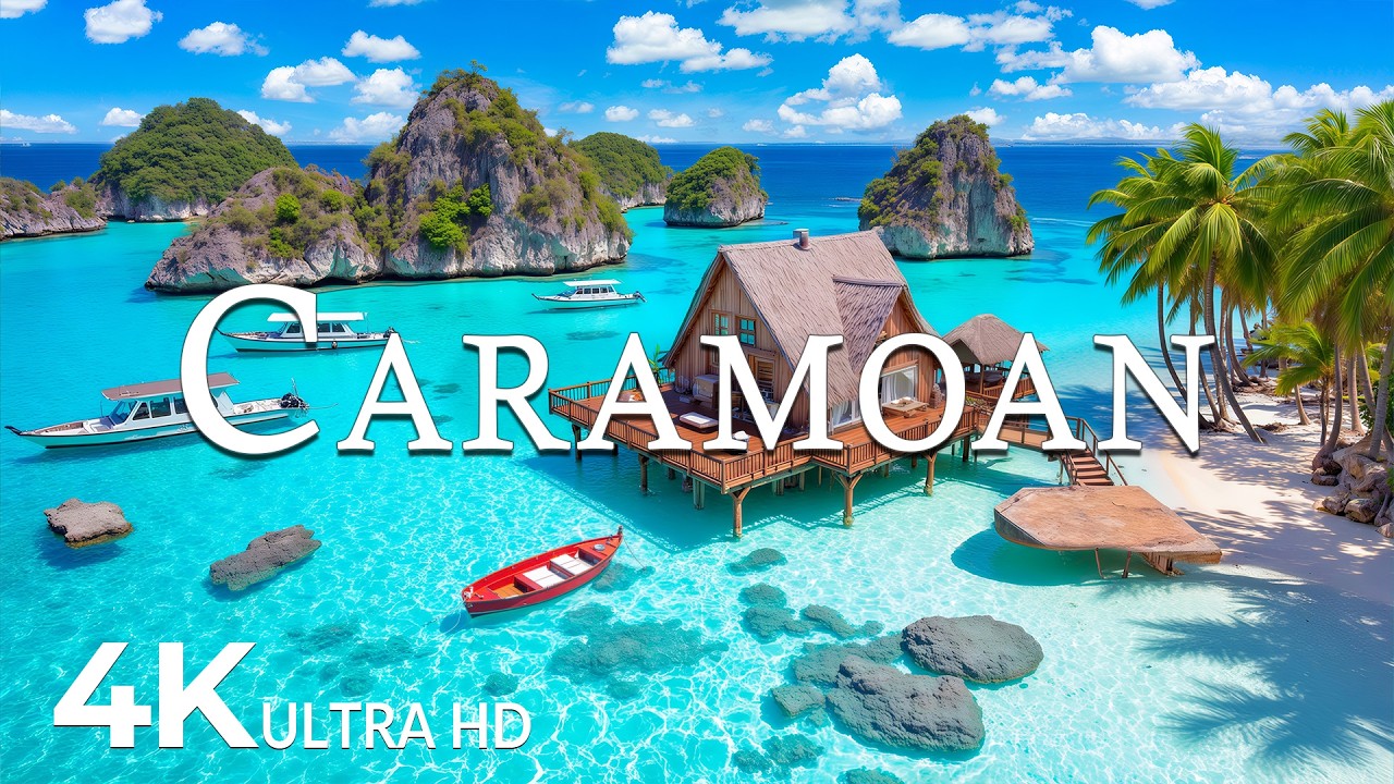 FLYING OVER CARAMOAN (4K UHD) &ndash; Soothing Music Along With Beautiful Nature Video - 4K Video ULTRA HD