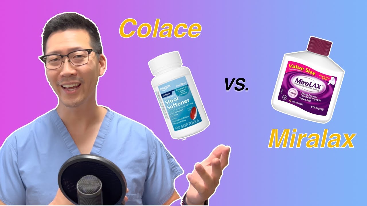 Colace and Miralax: Difference? Can I take them together?