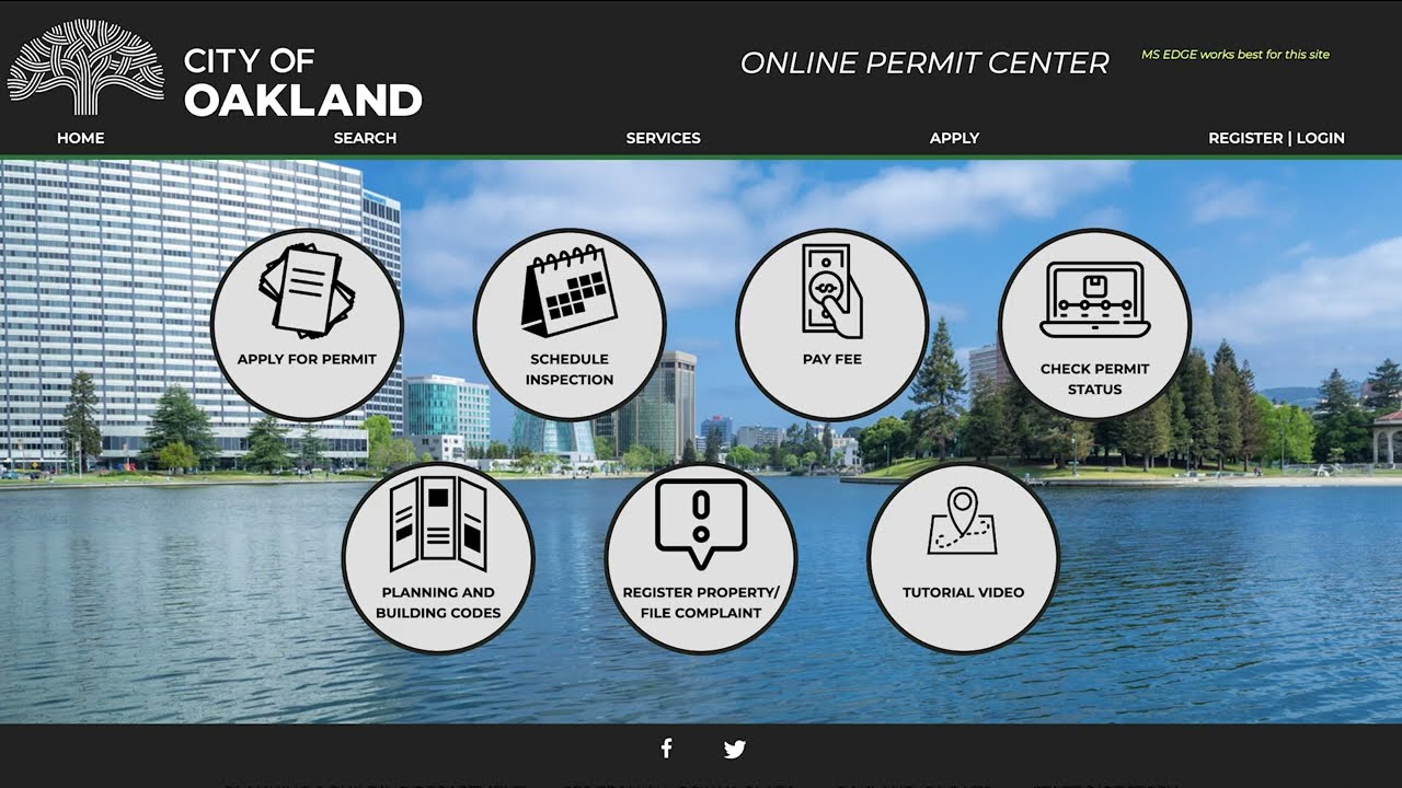 Register for Oakland's Online Permit Center
