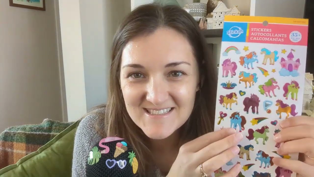 ASMR Playing with Stickers on Microphone