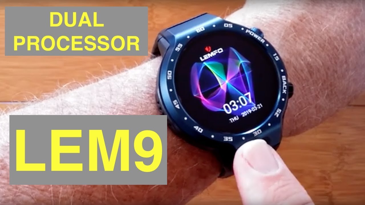 Водонепроницаемые двухпроцессорные смарт-часы LEMFO LEM9 4G Android 7.1.1 IP67: распаковка и перв...