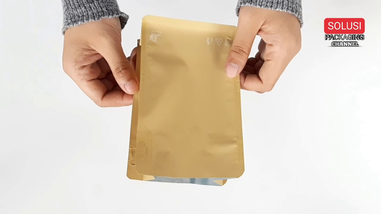 VIDEO 57 FLATBOTTOM ECOPACK 250Z KEMASAN KOPI 100 GR/STANDING POUCH KRAFT KPACK