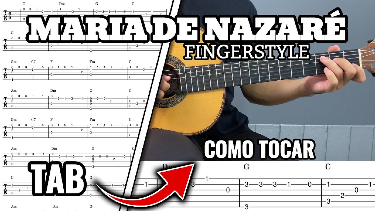 MARIA DE NAZARÉ - fingerstyle católico [violão com tablatura]