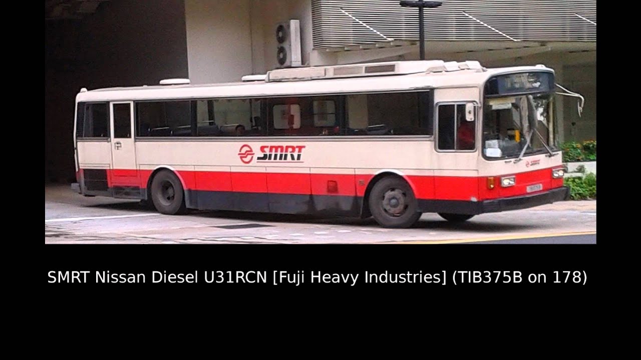[Audio - Retired] SMRT Nissan Diesel U31RCN [Fuji Heavy Industries - OAC] (TIB375B on 178)