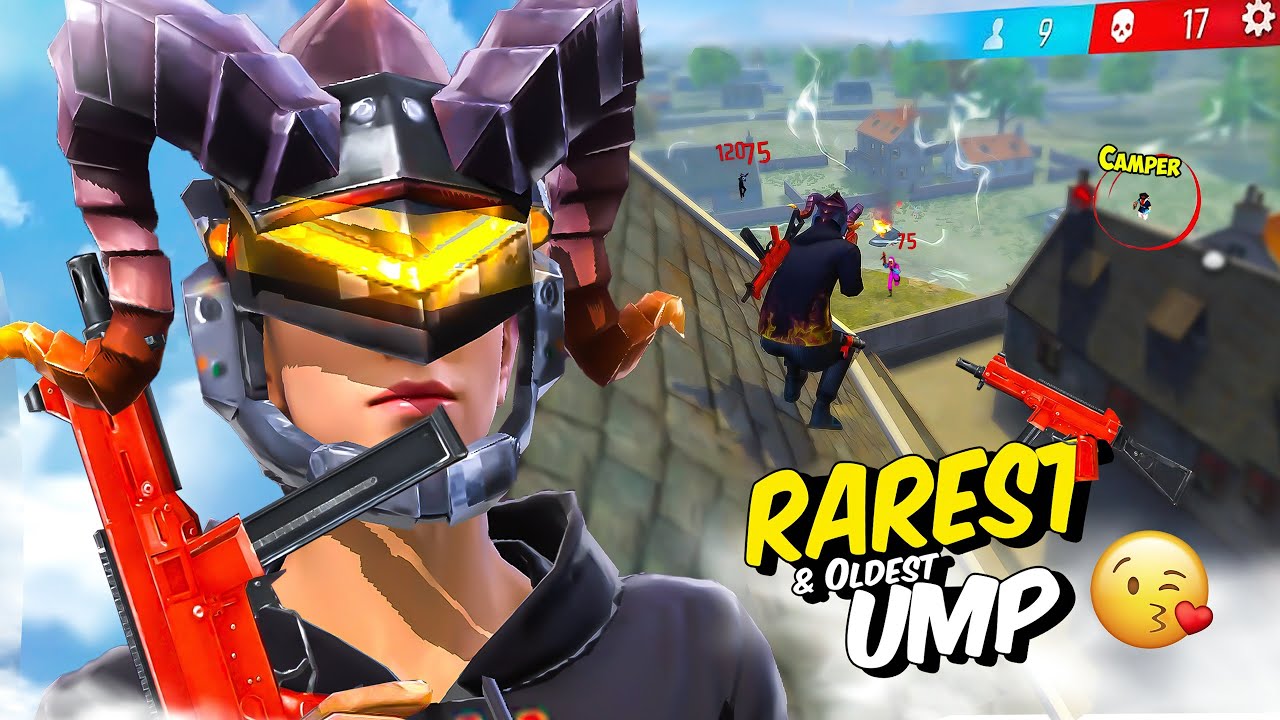 Rarest & Oldest UMP Skin 1 Vs 4 Gameplay ! Free Fire 🔥