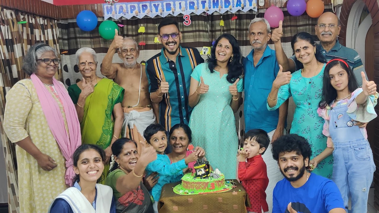 🥰 Our Little King Nilan 3rd Birthday Celebration & Cake cutting moments 🥰  | Arun & Aravind - Twins