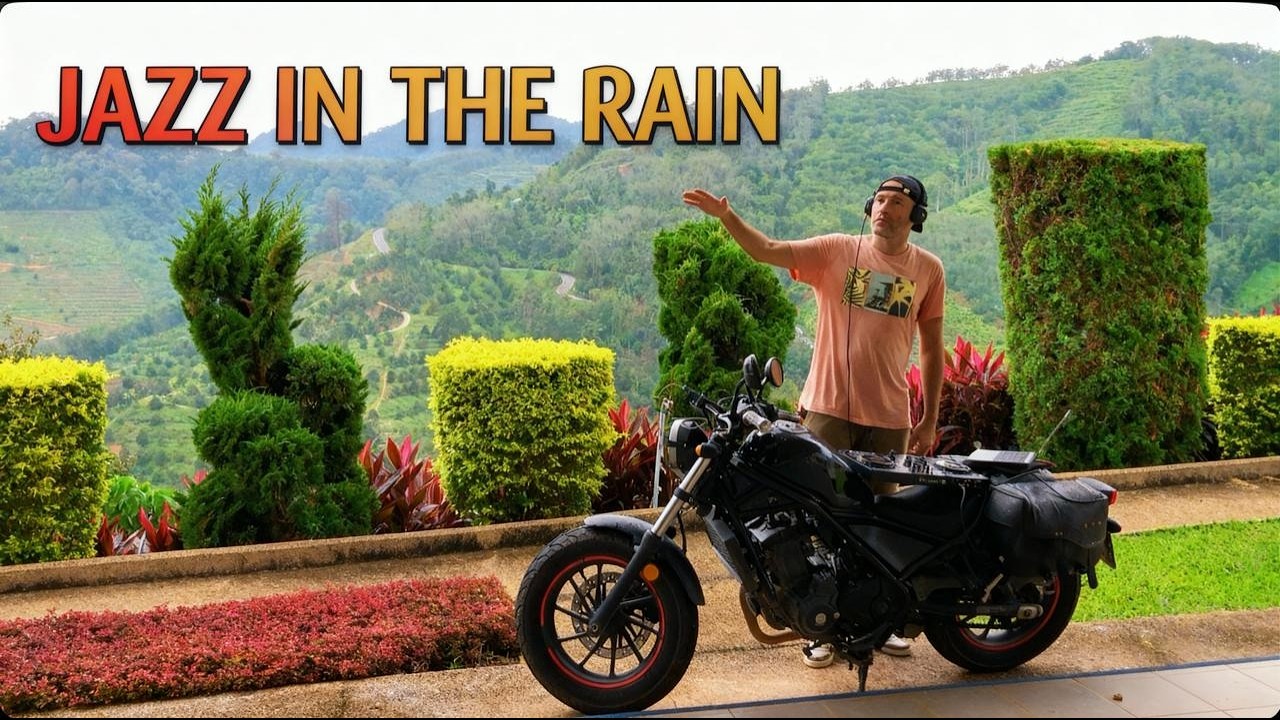 RAINY JAZZY HOUSE DJ SET • Live on a Motorbike in the Mountains of Thailand